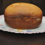 Eggless vanilla cake out of the bread machine.