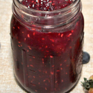 berry jam in a jar
