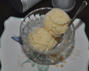 kulfi scoops in a bowl.