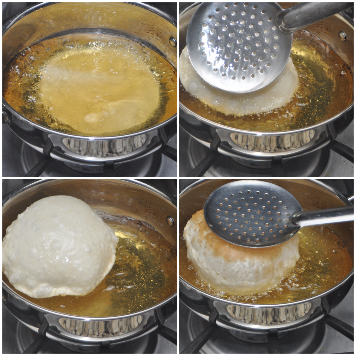 Frying bhatura