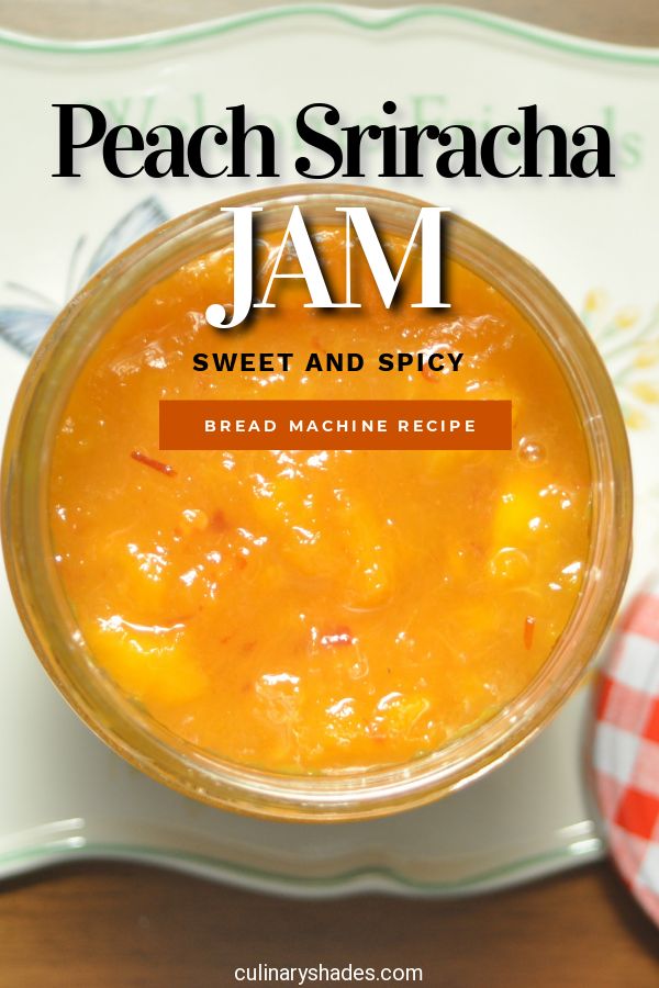 Spicy Peach jam in a jar,