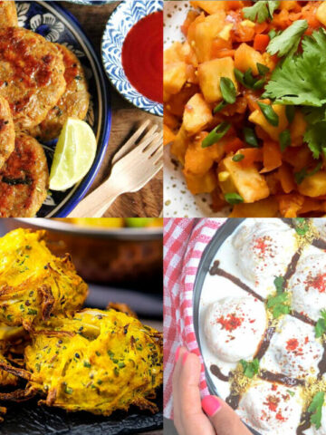 Indian appetizers collage