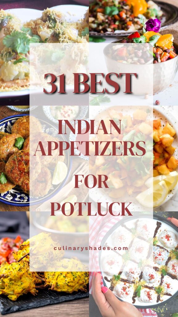 Indian appetizers for potluck pin
