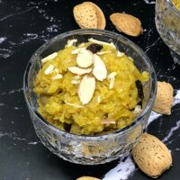 instant pot dudhi halwa in a bowl.