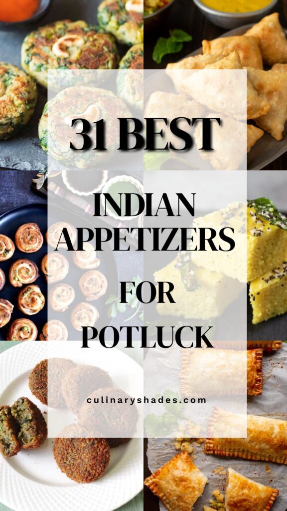 Indian appetizers for potluck pin
