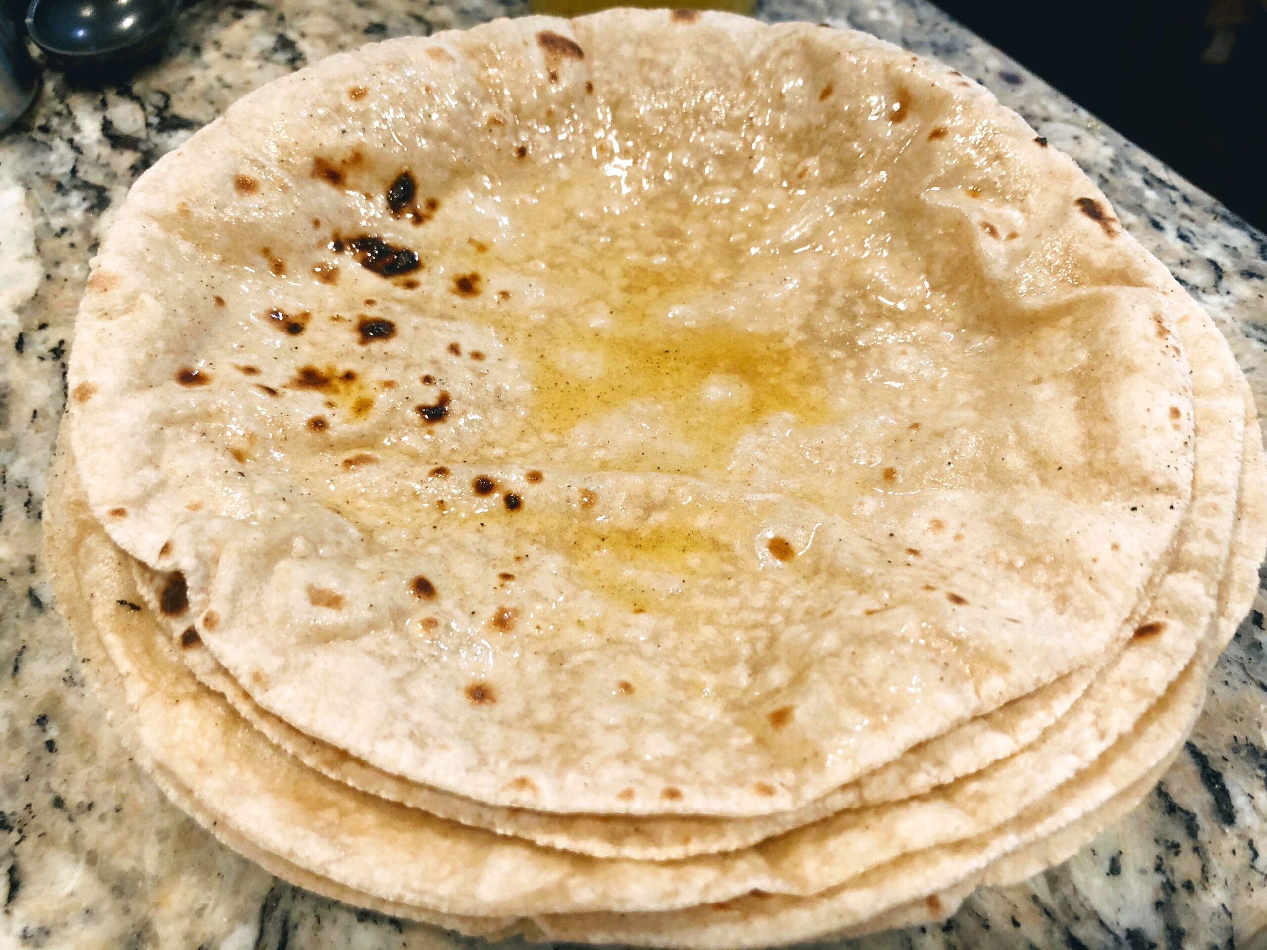 roti brushed with ghee