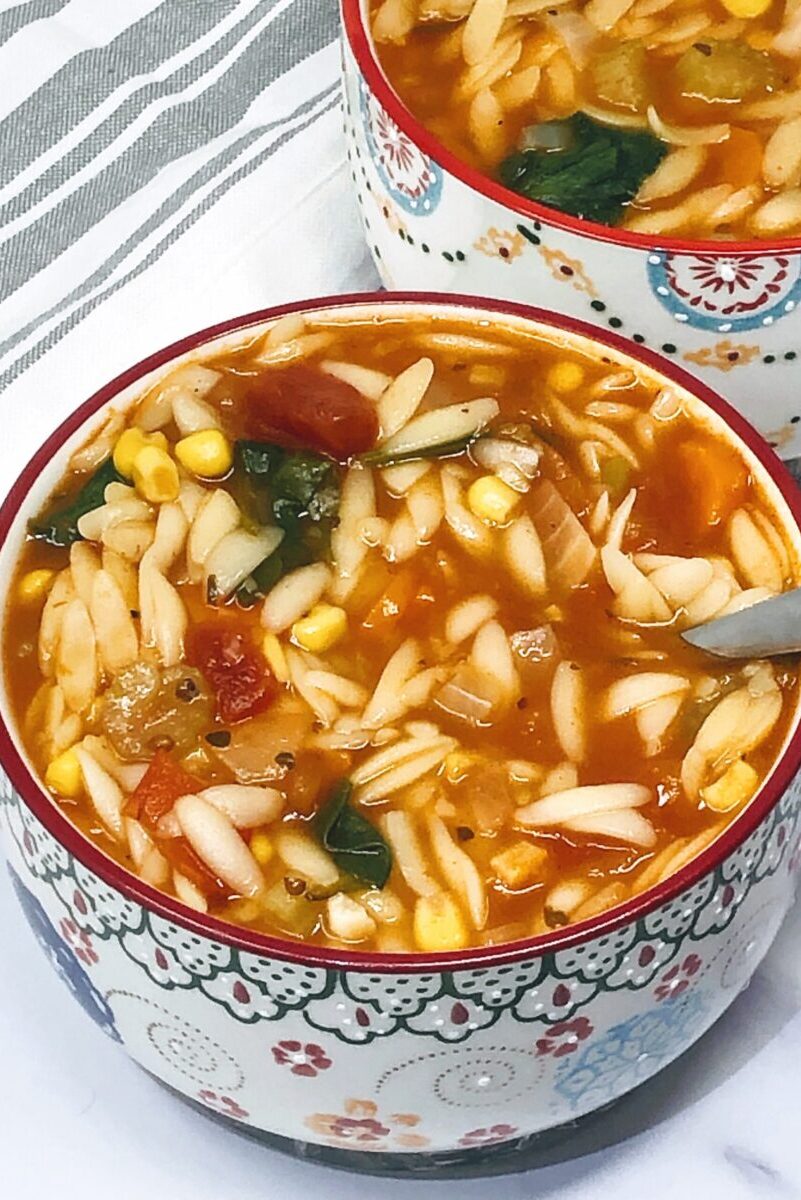 pasta soup in a bowl