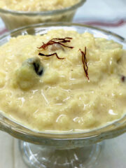 Rice kheer in a bowl