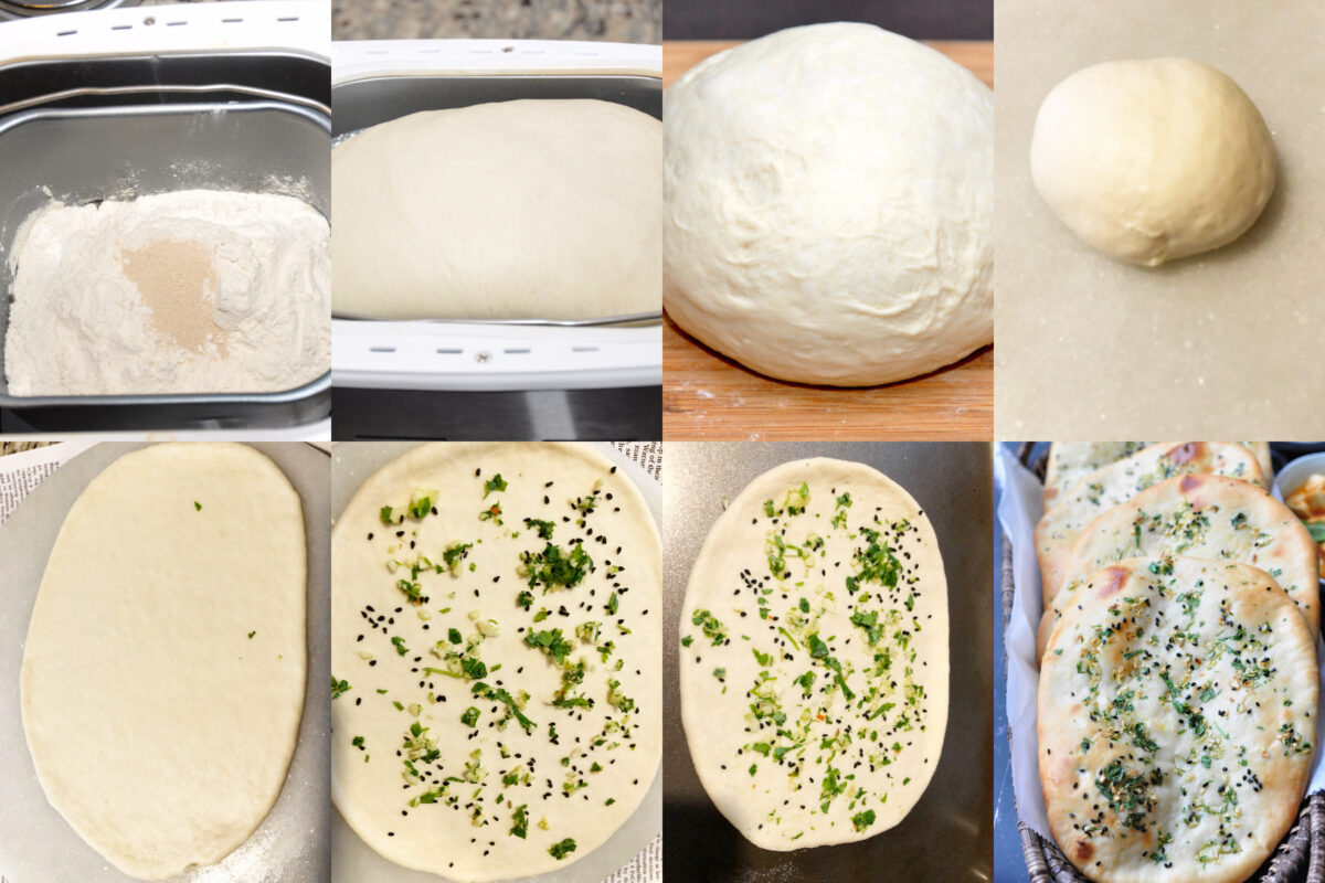 step by step naan using bread maker