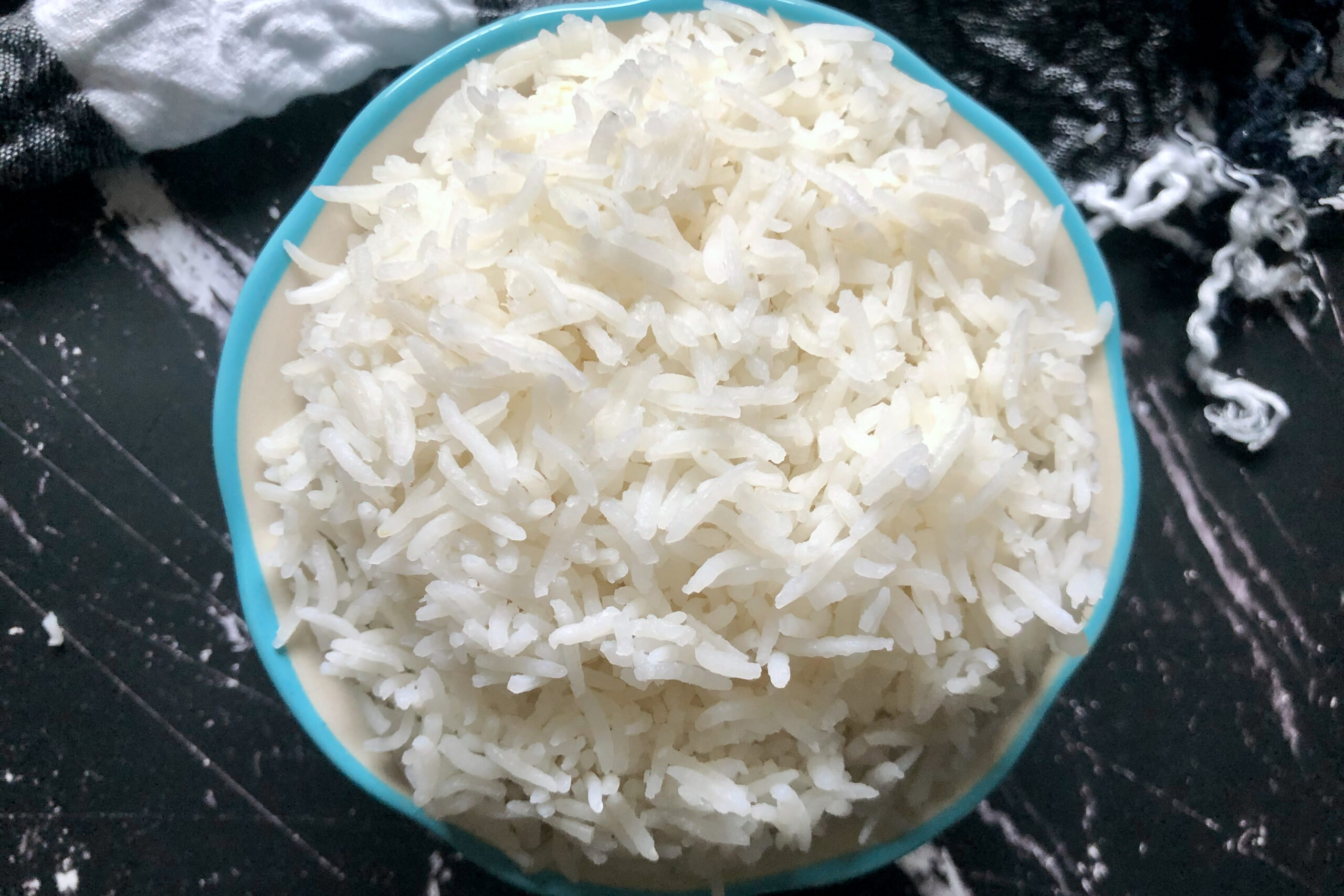 instant pot basmati rice in a bowl