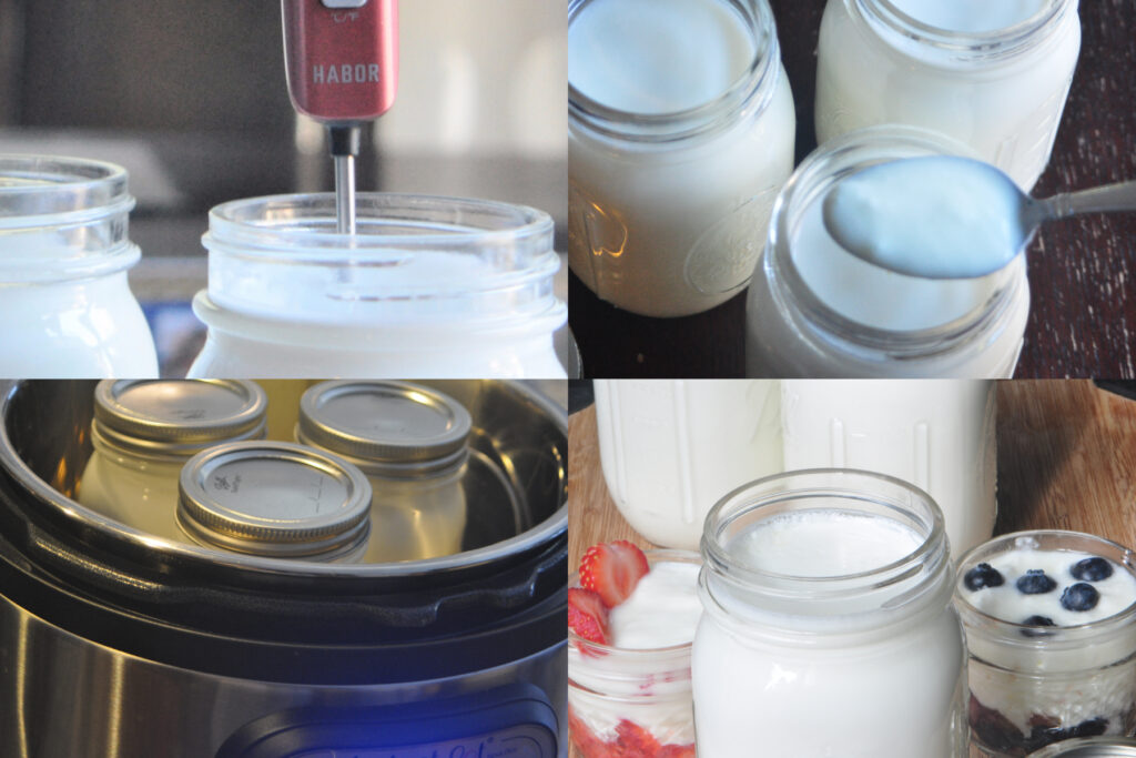 instant pot yogurt in jars step by step
