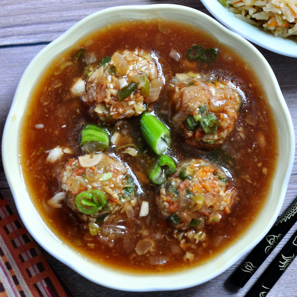 Veg Manchurian In Air Fryer Cabbage Manchurian Culinary Shades