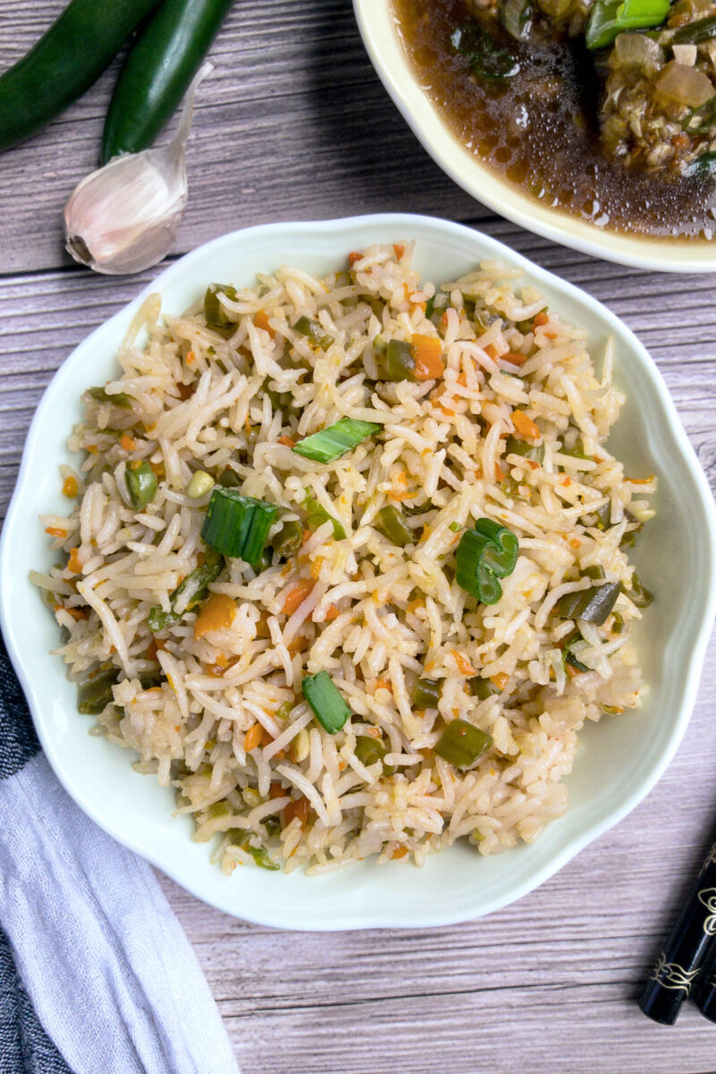 instant pot fried rice in a bowl