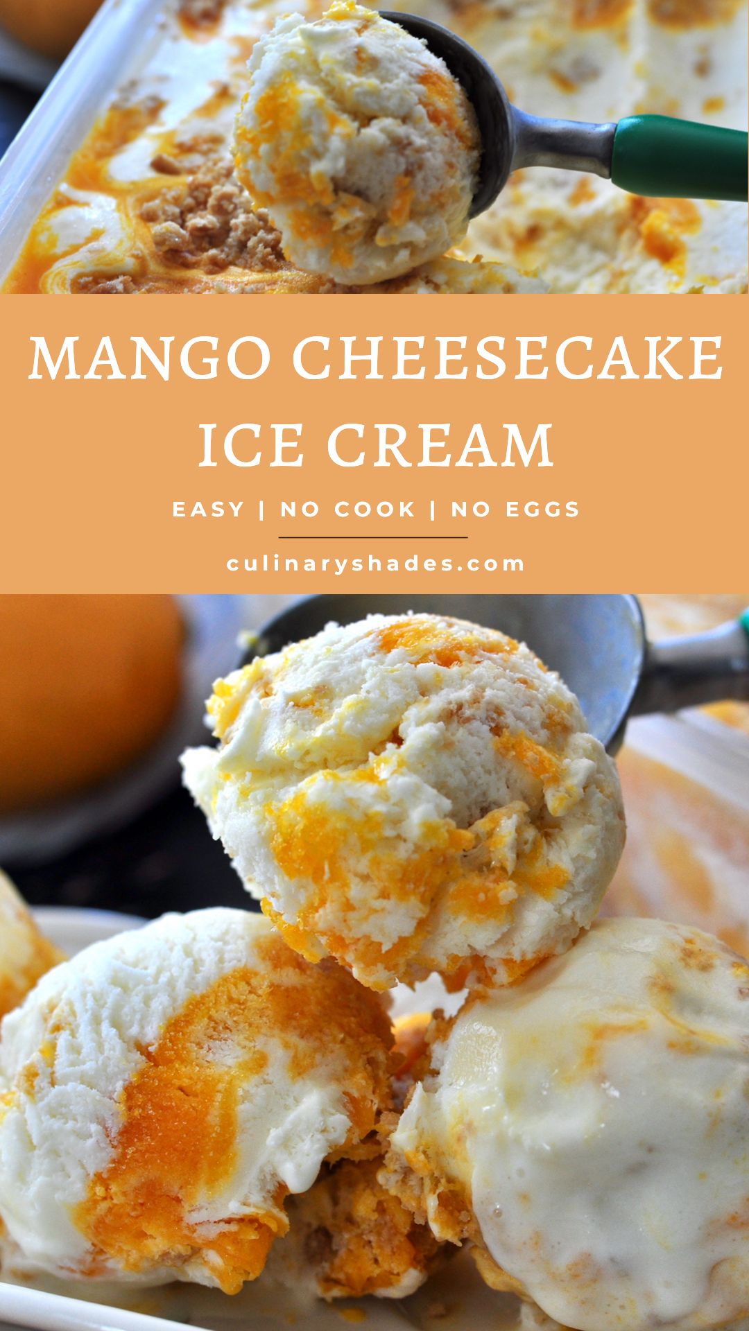 Mango cheesecake ice cream pin