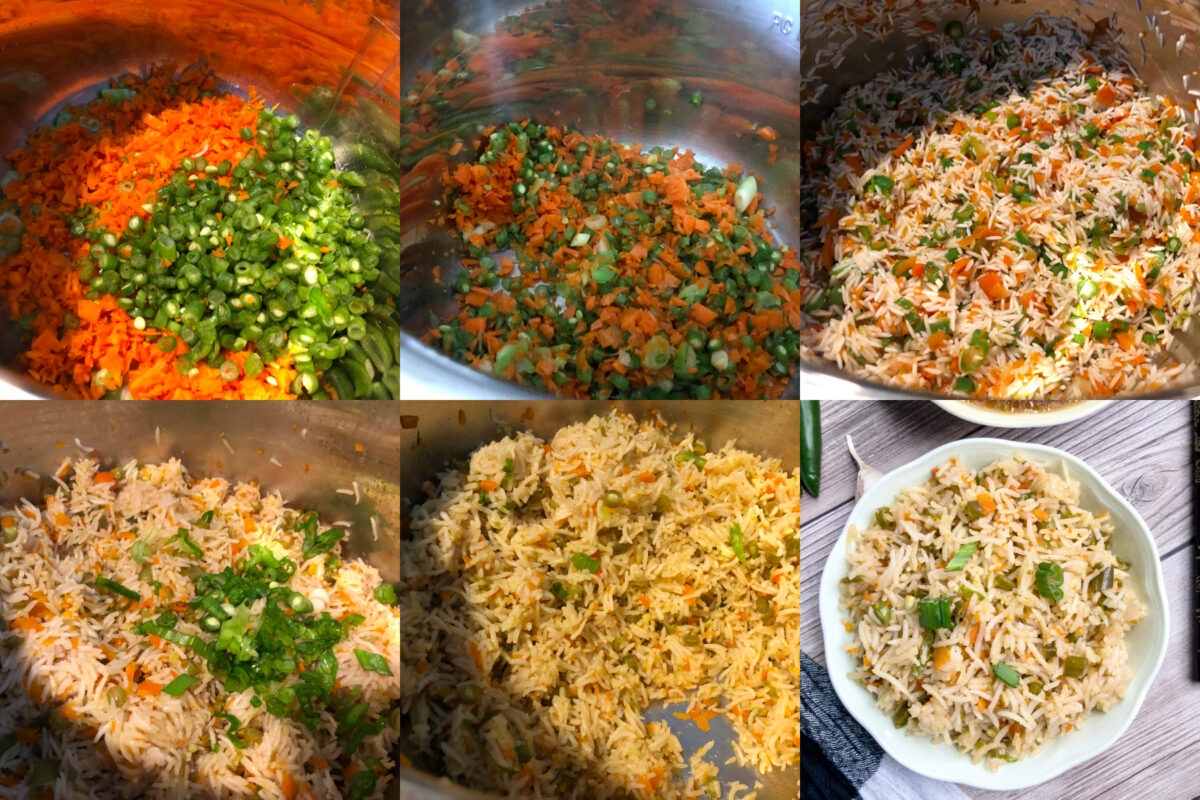 instant pot vegan fried rice step by step