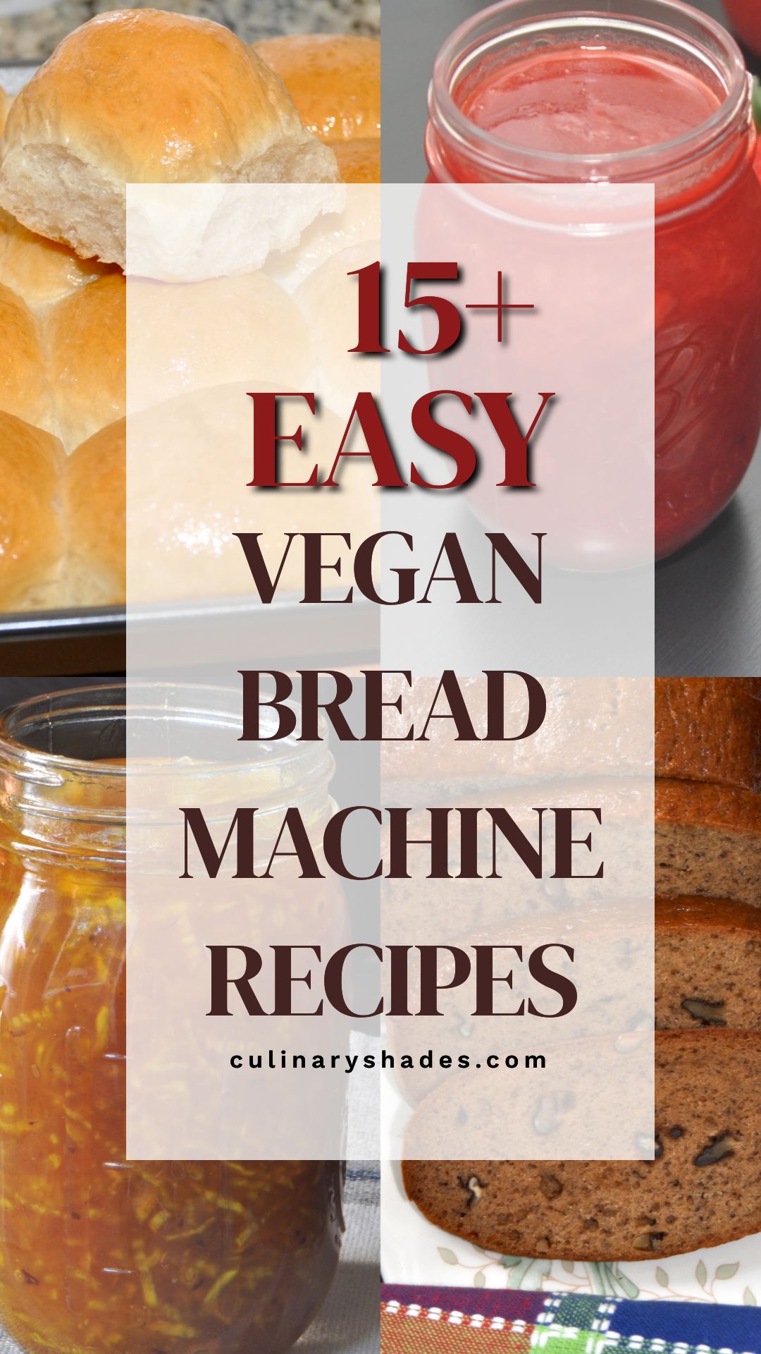 easy Vegan Bread Machine Recipes pin.