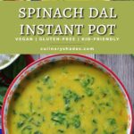 instant pot spinach dal pin.