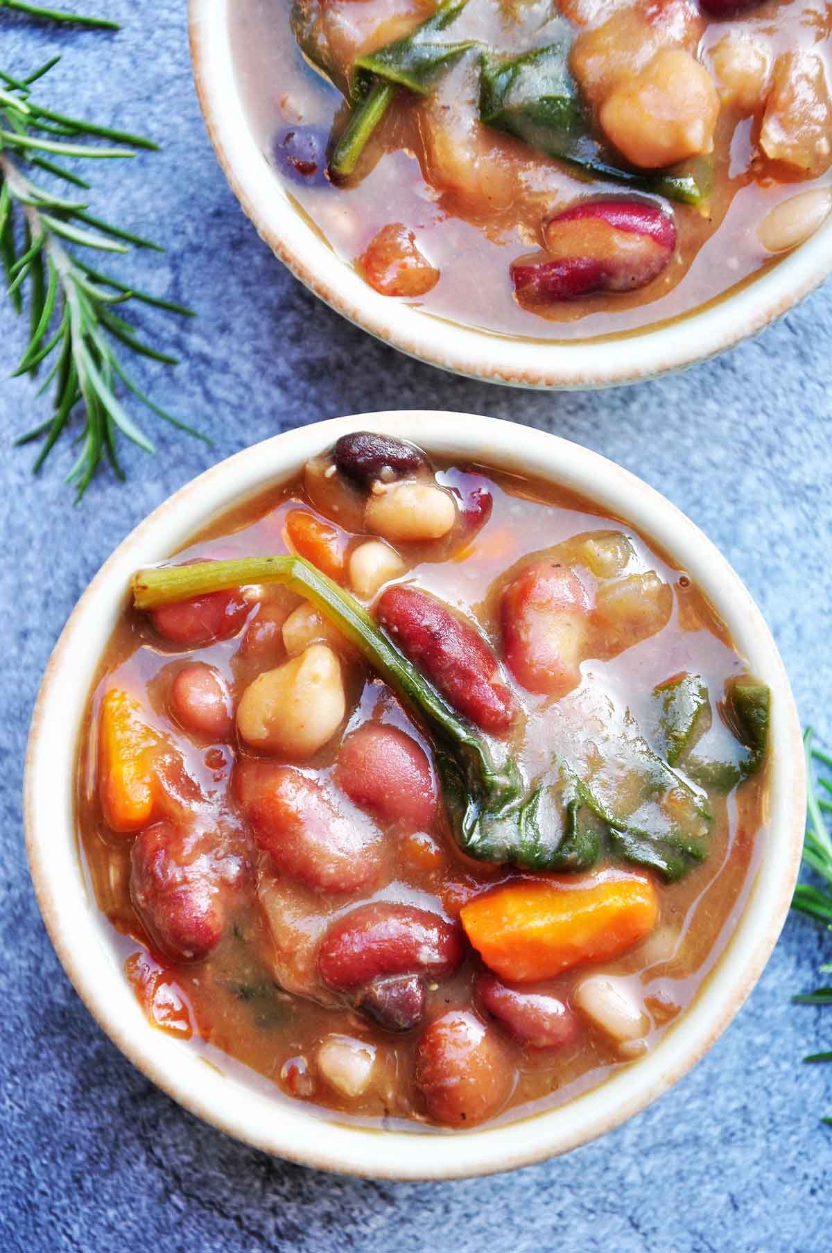 Mixed Beans Soup in a bowl.