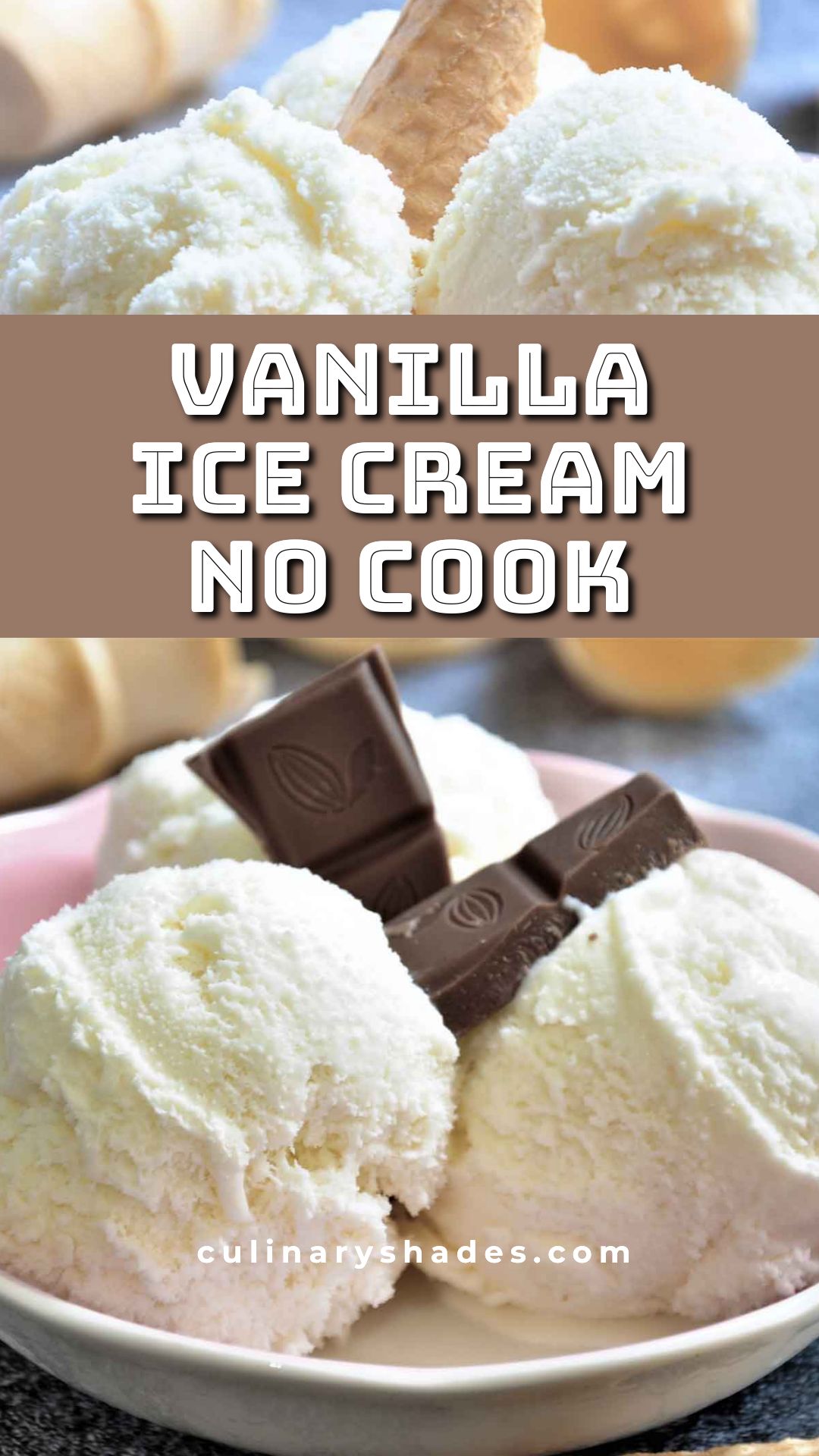 Vanilla Ice Cream Recipe (No Eggs) - Culinary Shades