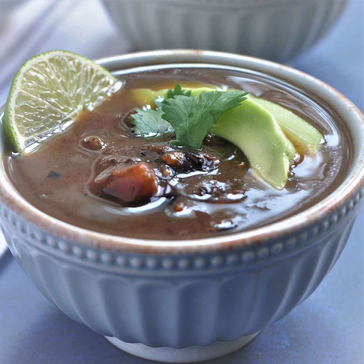 Instant Pot Black Beans Soup (Vegan) - Culinary Shades