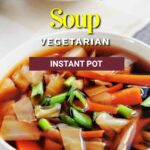 Hot and sour veg soup served in a bowl.