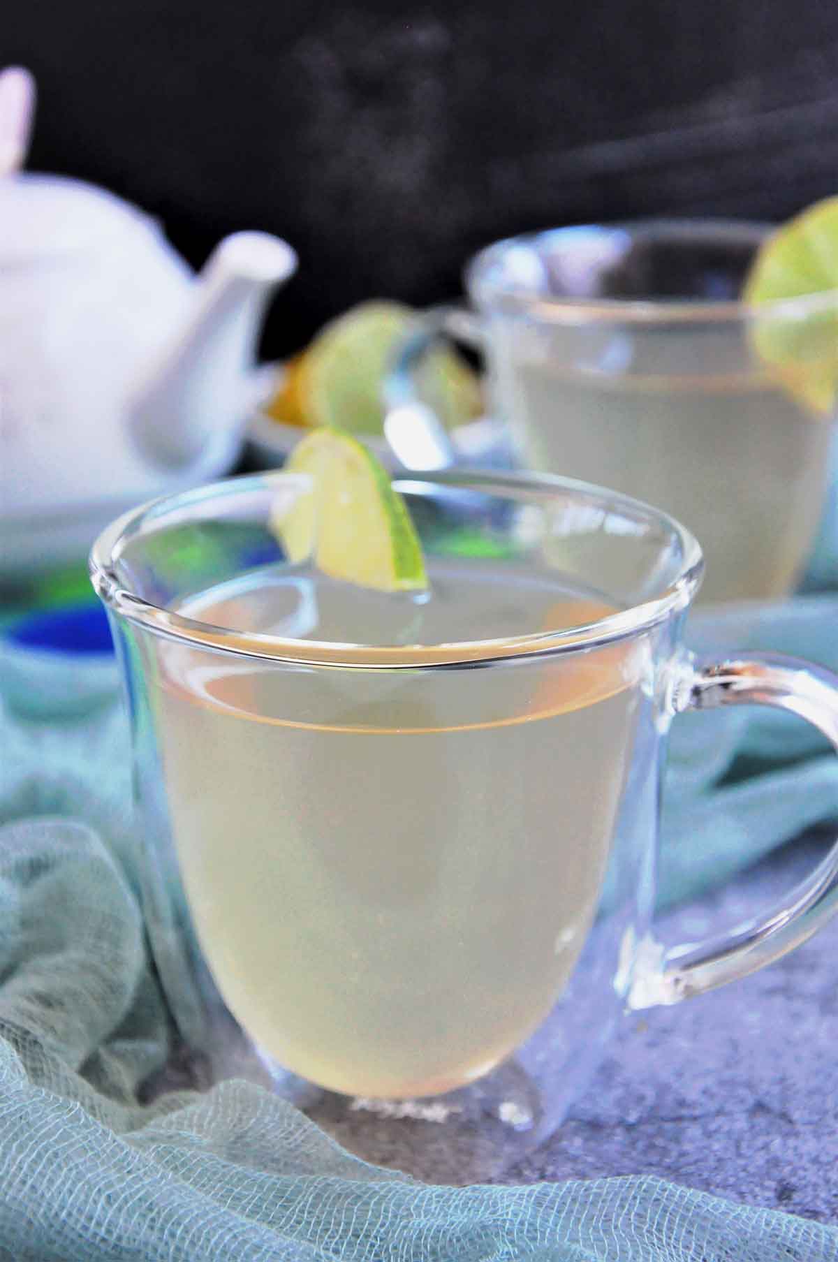 Lemonrass tea in a cup.