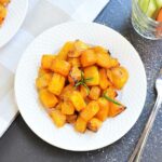 Air fryer roasted golden beets served in a bowl.