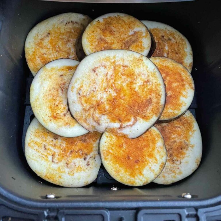 Air Fried Eggplant Slices (Begun Bhaja) Culinary Shades