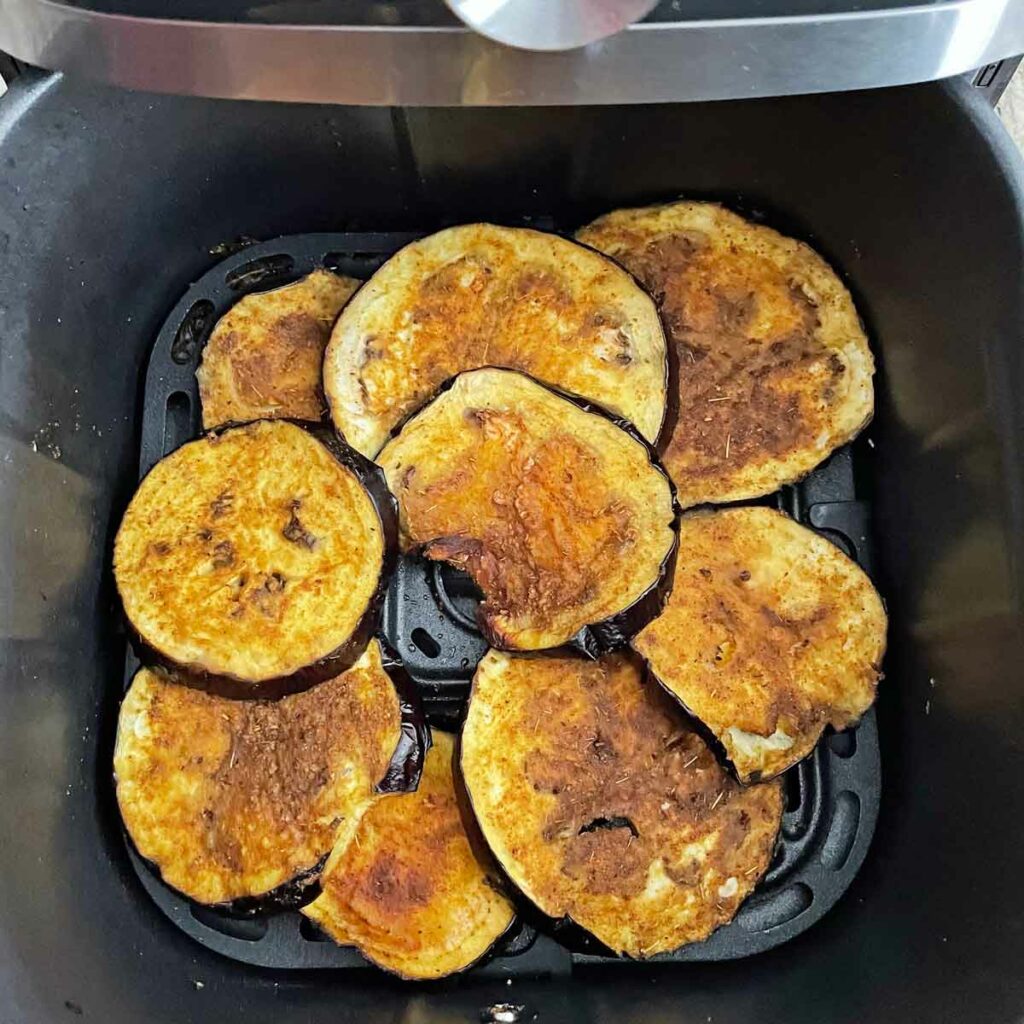 Air Fried Eggplant Slices (Begun Bhaja) Culinary Shades