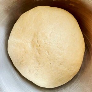 Roti dough in a bowl.