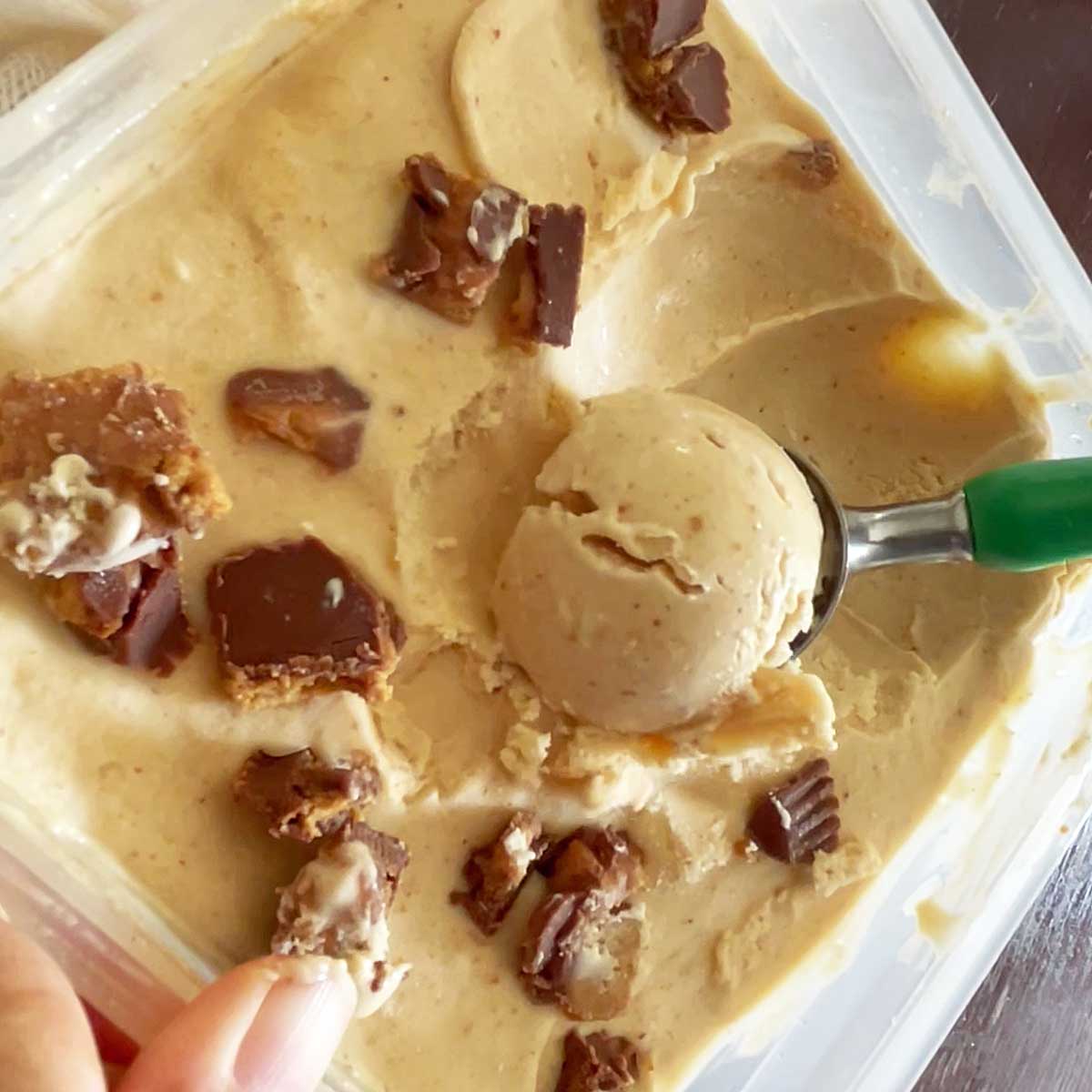 Peanut butter ice cream scoop.