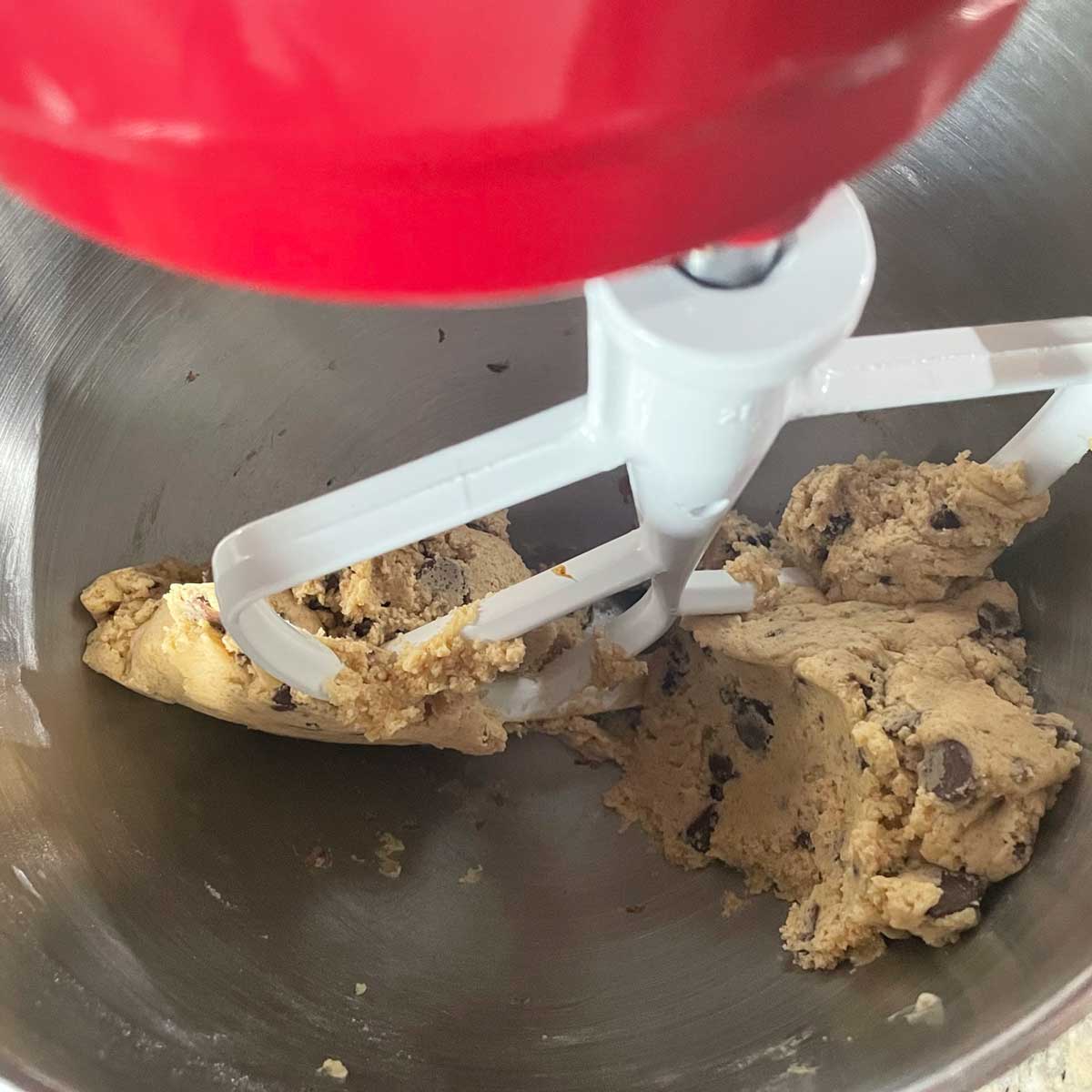 Choco chip cookie dough mix.