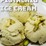 Pistachio Ice cream scoops.