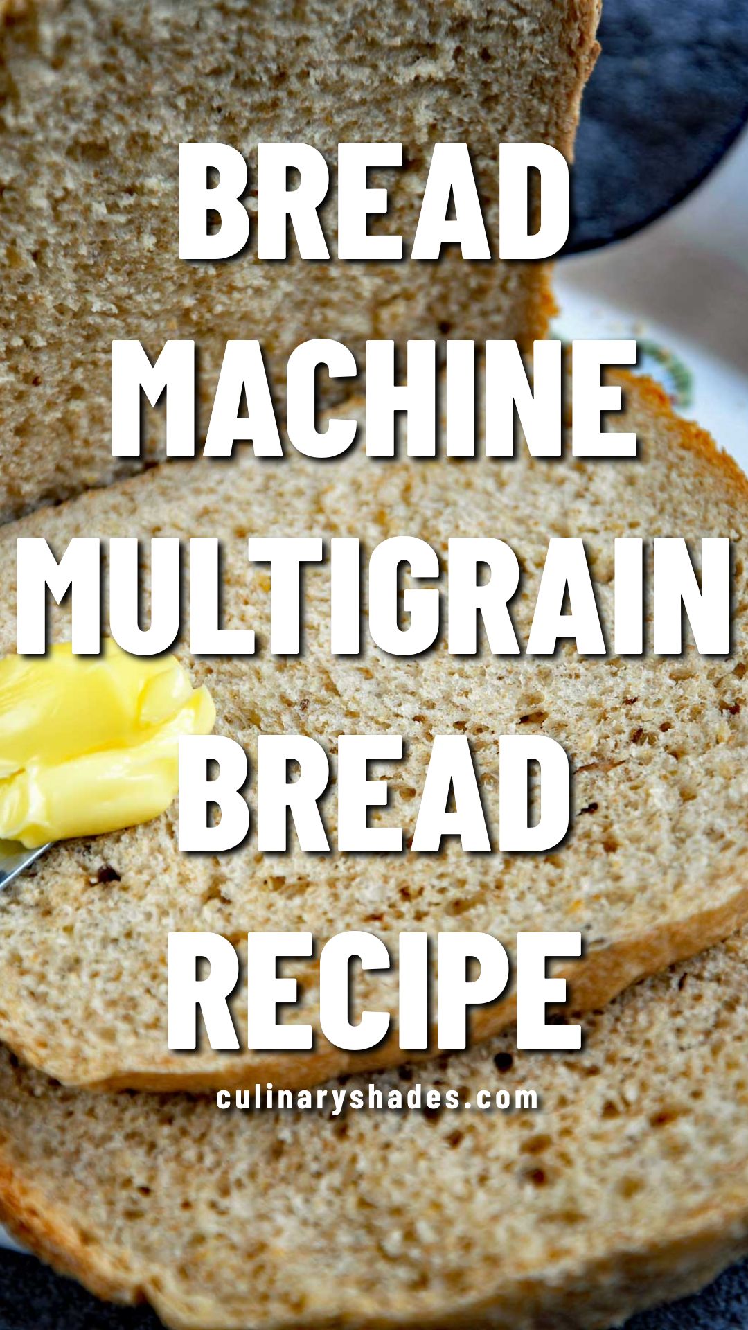 Multi grain bread slice.