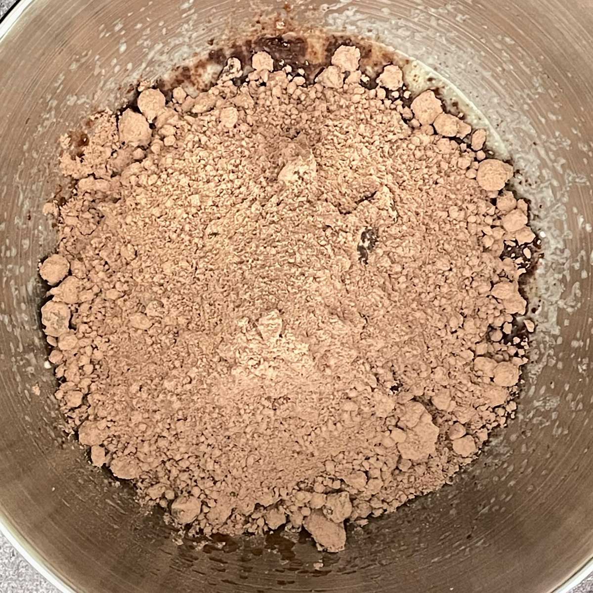 Brownie powder mix in a bowl.