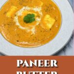 Paneer butter masala served in a wide serving bowl.