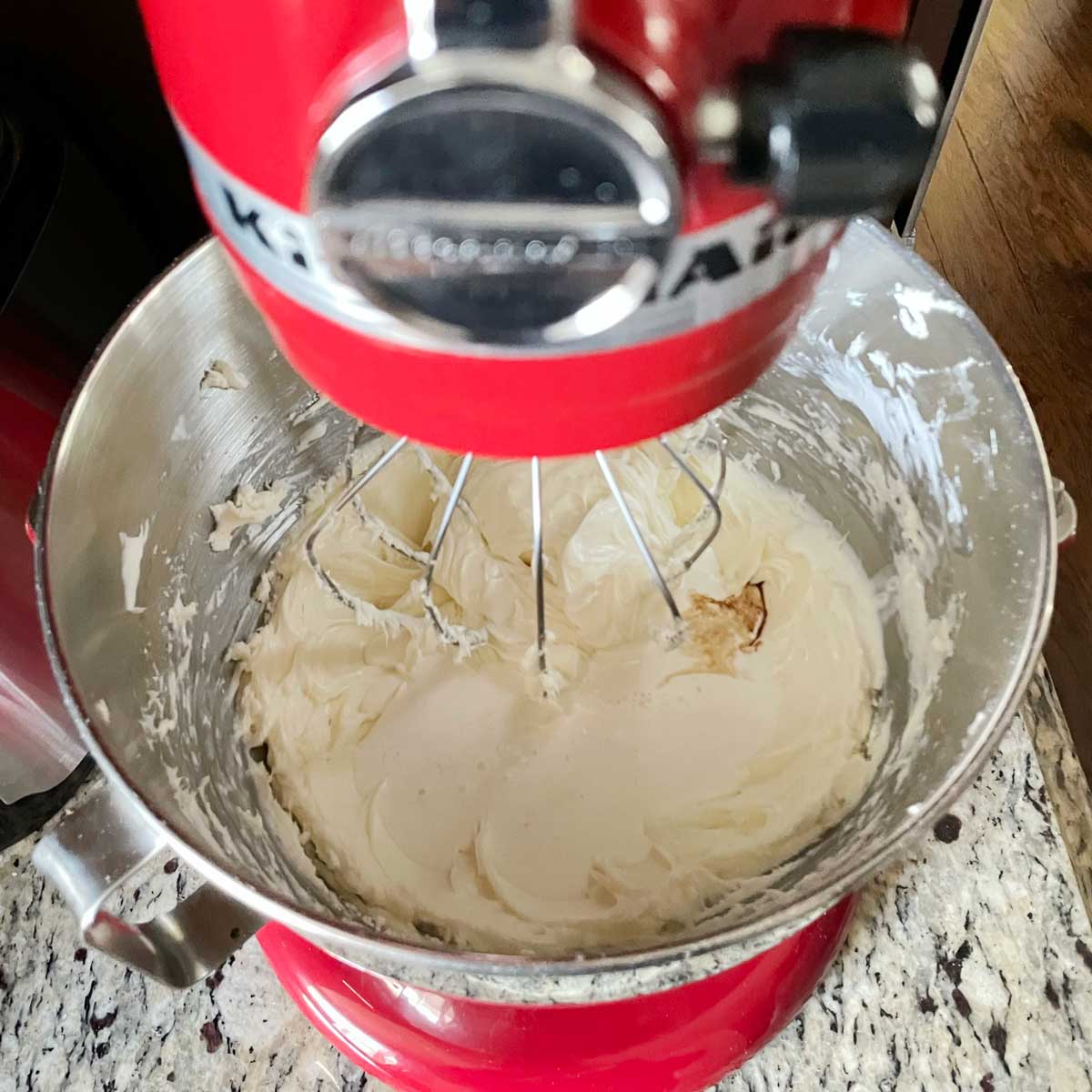 Cream mix for Air fryer cheesecake.