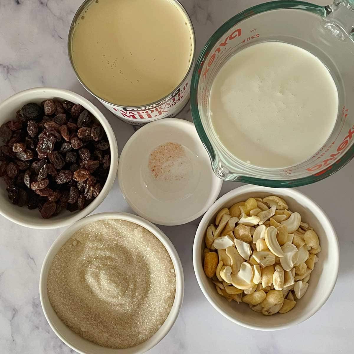 Kaju Draksh ice cream ingredients.