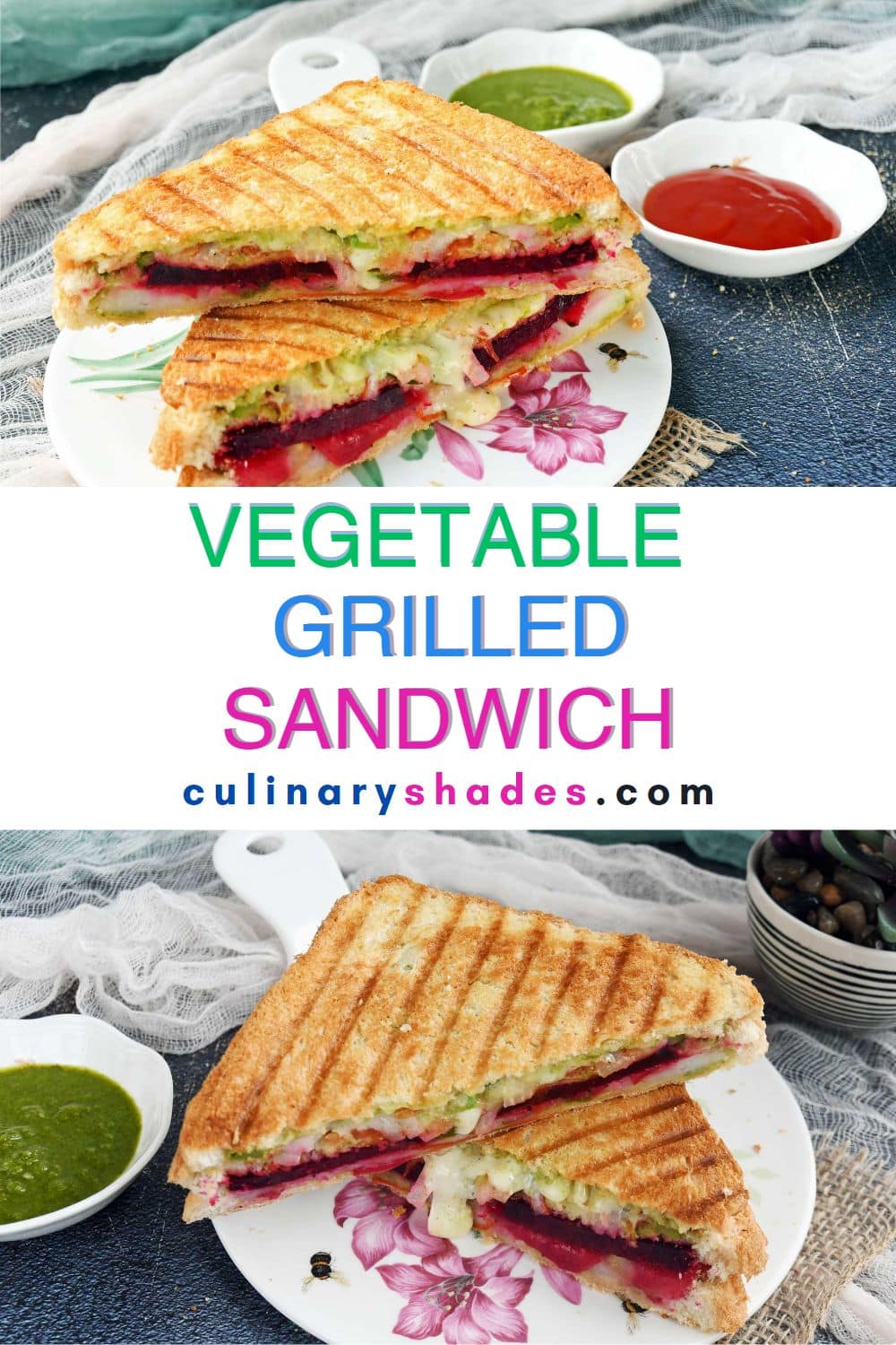 Vegetable grilled sandwich pin.