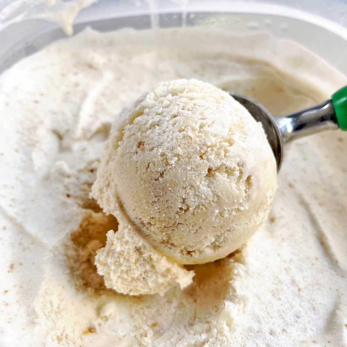 Butterscotch ice cream scoop.