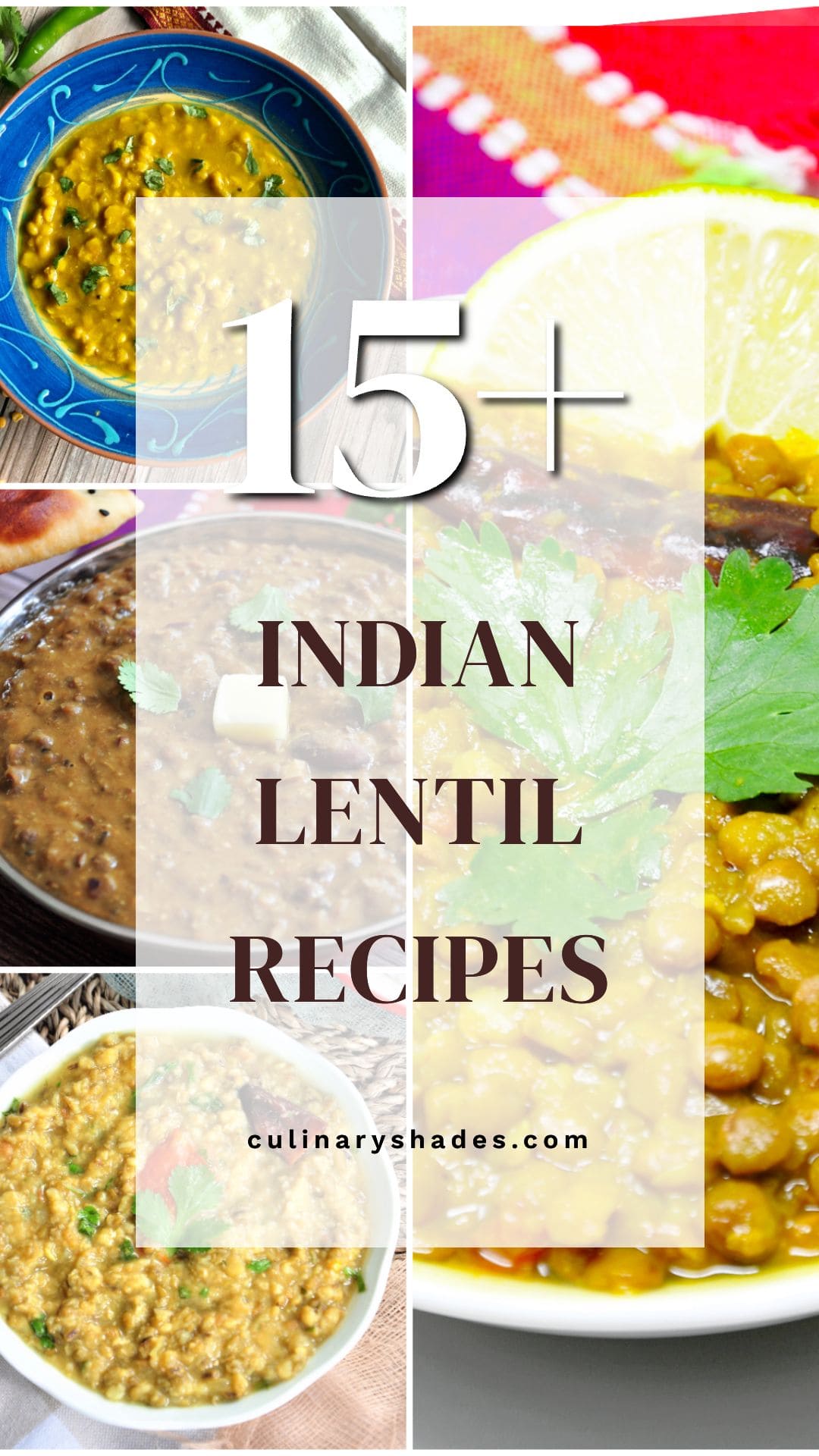 Indian lentil recipes pin.