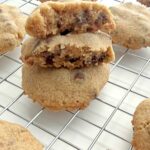 FMF Chocolate Chip Cookies on a cooling rack.